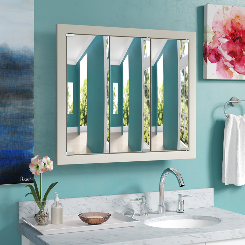 Charlton Home® Hartness 30" x 26" Surface Mount Framed Medicine